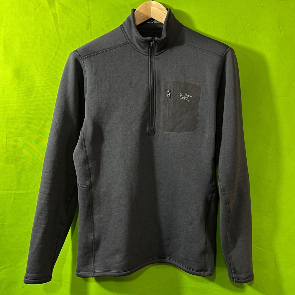Arcteryx Rho AR Zip Neck Mens Medium Charcoal Grey Polartec Fleece Pullover